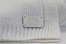 Белый плед с логотипом компании