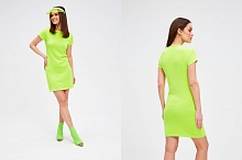 Женское трикотажное платье светло-зеленое